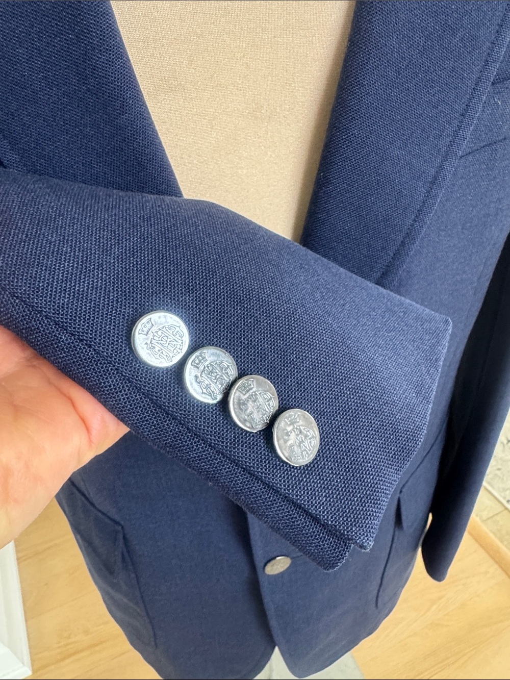Harry Rosen Samuelsohn Navy Wool Blend Blazer 40R - Picture 5 of 11